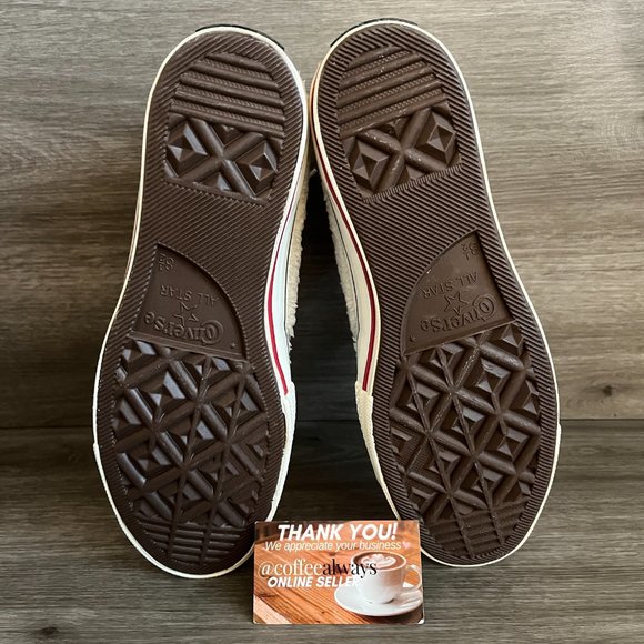 Converse Chuck 70 HI Winter Holidays Sherpa Egret Red Green Sz 10.5 Women's NWOB - Picture 7 of 7